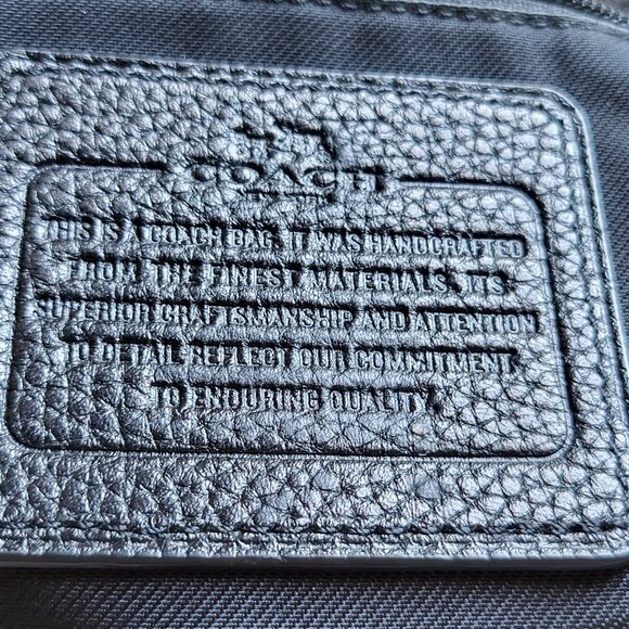 Coach Purse Black Pebble Leather Prairie Satchel Bag - Picture 10 of 14